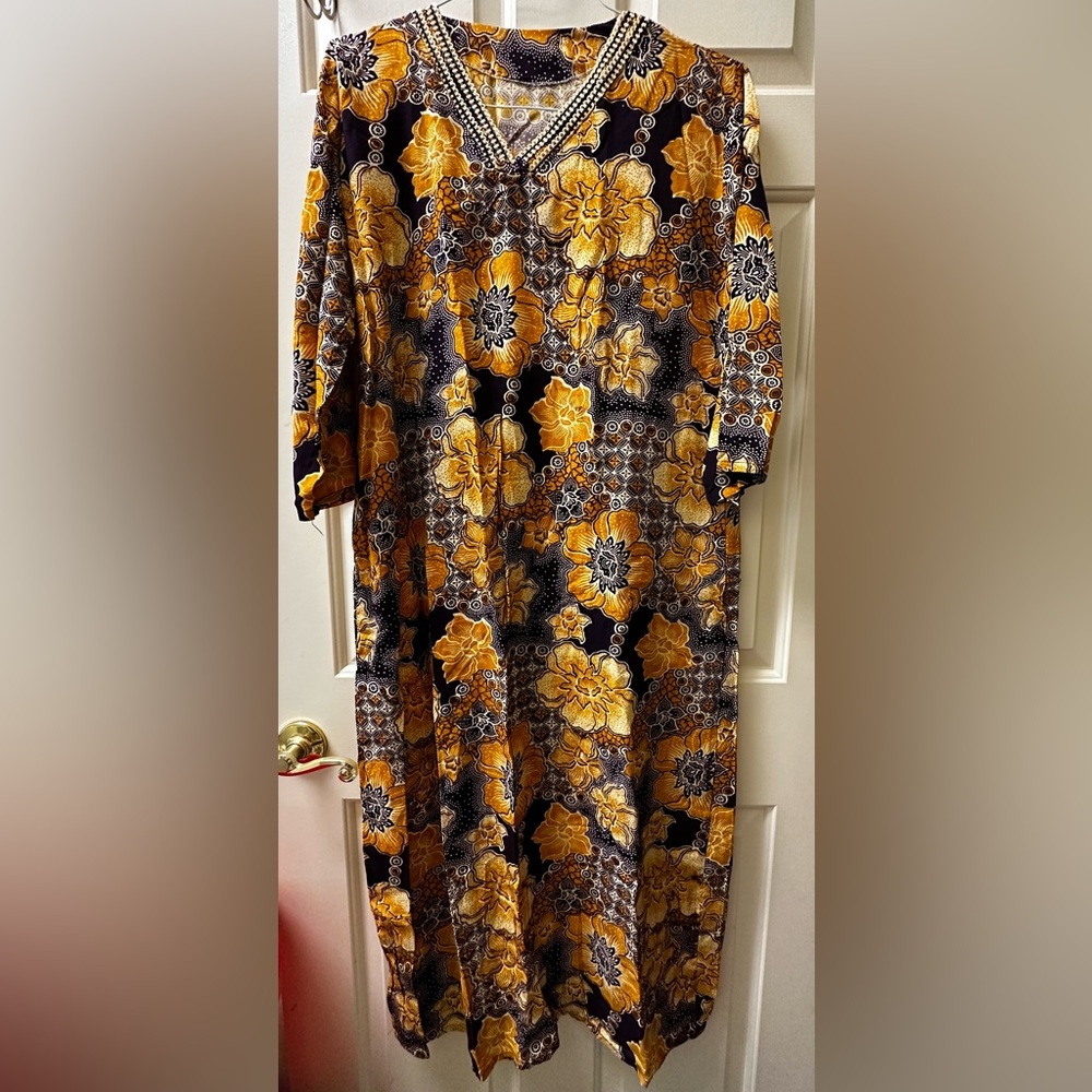 Authentic Batik long dress from Bali. Size M. Maxi. New With Tags. Krisna Bali.